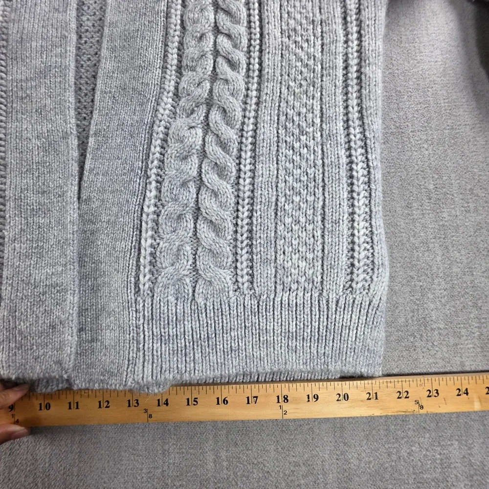 GAP Cardigan Womens XS Heather Grey Cable Knit‎ Open Front Sweater S/352721-01